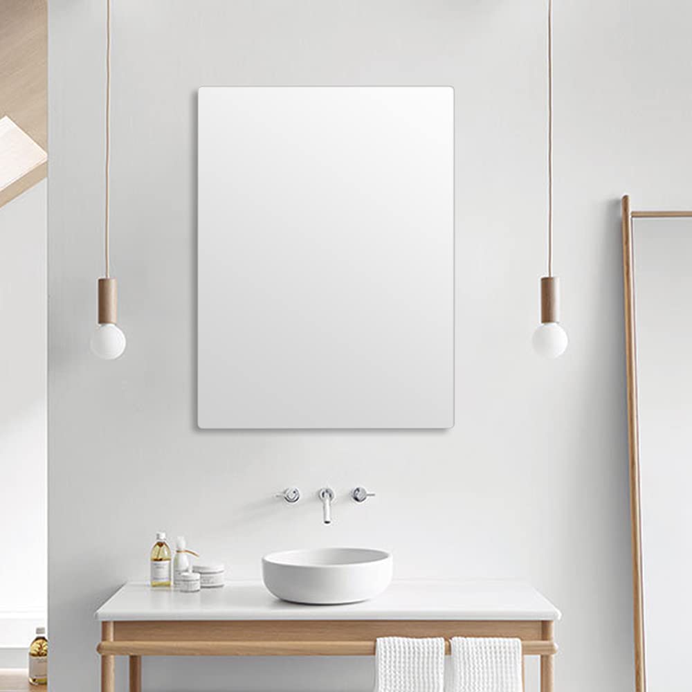 Buy MEILISUN Bathroom Mirrors, Silver Rectangular Wall Mirrors, 80x60cm
