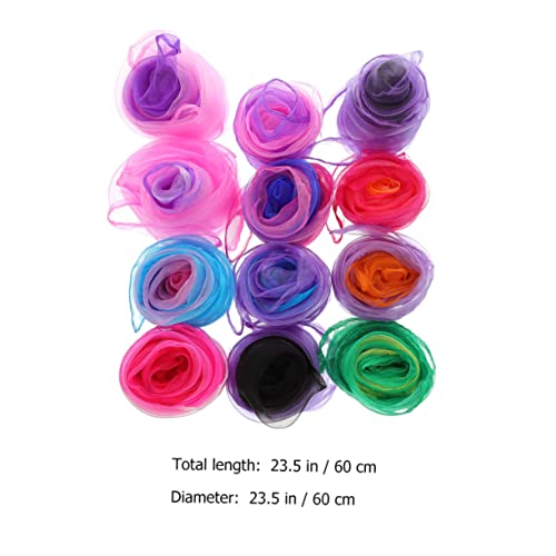 Toallas de malabarismo ligeras y bufandas de gasa de colores para actuaciones 5