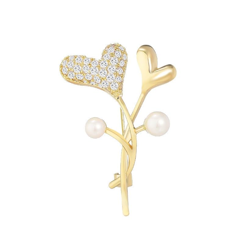 Image of Austrian Crystal Brooch Sparkling Rhinestone Brooch 18k Gold-Plated Birthstone Lapel Pin Jewelry Birthday Gifts for Women