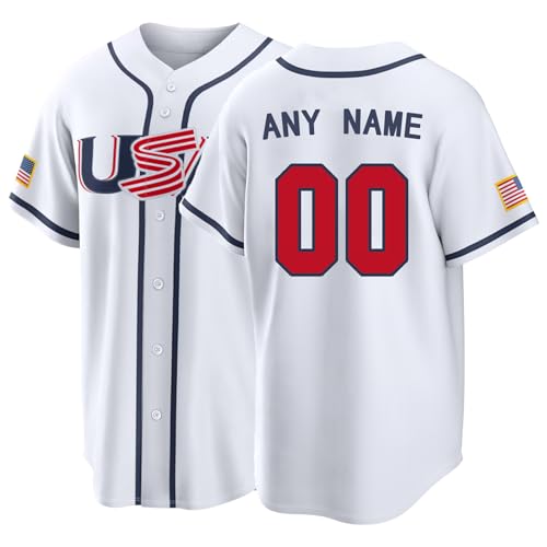 Camiseta de béisbol personalizada con nombre y número a la espalda miniatura 1