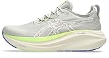 Asics Tenis de Correr Gel-Nimbus 27 para Hombre, Baño Natural/Verde Lima, 42.5 EU