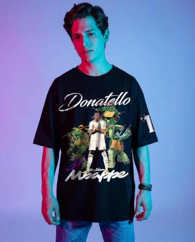 Image of Unisex Cotton Football Graphic Print Oversized Fit T-Shirt