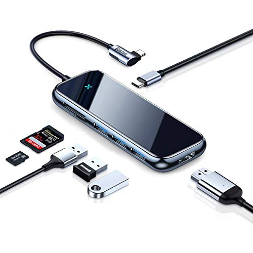 Baseus Hub USB C Macbook Pro, Adaptador 7en 1 USB C Tipo C Macbook Pro 13’’ a 3...