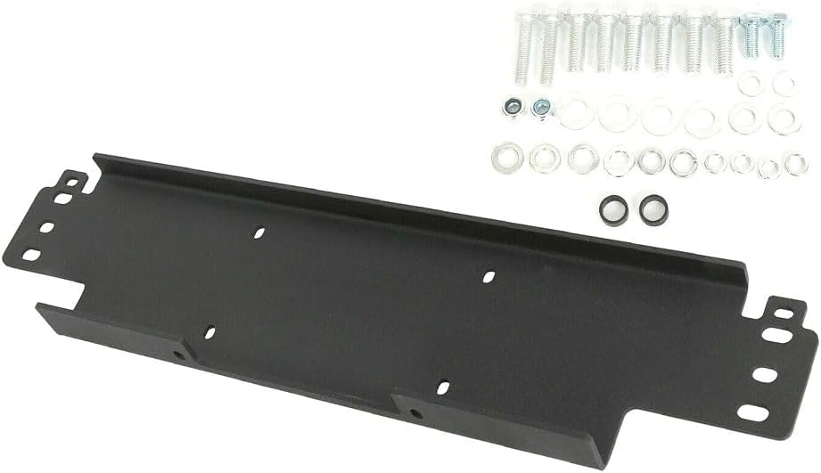 for Jeep for Wrangler 1987-1995 1997-2006 Yj Lb Capacity Black Winch Mounting Plate Steel Left Right Front Upper Lower Bike0263 Fixed Ball Mount Textured F1JWTYLCBWMP 901-57127