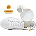 ZGR Men's Synthetic Leather White Sneakers,Low Top White Tennis Shoes,Lace up Casual Shoes(White,US10)