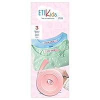 Write On Tape, Iron on Fabric Labels for Clothes Marking, Thermo-Adhesive Name Labels, School & Nursery Use, 3m x 1cm Roll, Cotton (Pink)