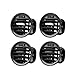 Compatible For Opel Corsa D Interior Air Conditioning Vent Grille 13417363 Adam Dashboard Air Conditioning Vent，Compatible For Vauxhall 2201099, Black/chrome-plated.(4pcs Full Chrome)