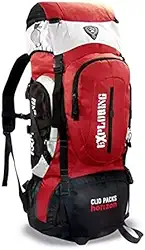 MOCHILA RESISTENTE 70L VIAGEM CAMPING TRILHA PESCA IMPERMEÁVEL (Vermelho)