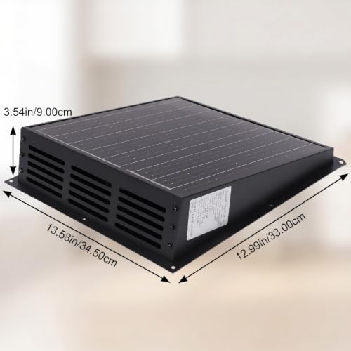 Ventilador Extractor Solar para Techo Luocute de 25 W, 430 CFM y 2500 RPM con Clasificación IP67 para Áticos, Garajes, Viviendas Móviles, Gallineros, Invernaderos miniatura 6
