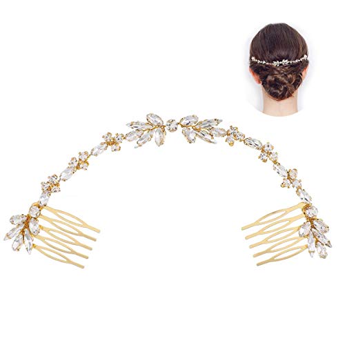 Preisvergleich Produktbild INTVN Kristall Brautschmuck,Haarschmuck Brautschmuck - Hochzeit Haarkamm Haarnadeln mit Kristall Braut Haarschmuck für Bräute und Brautjungfern