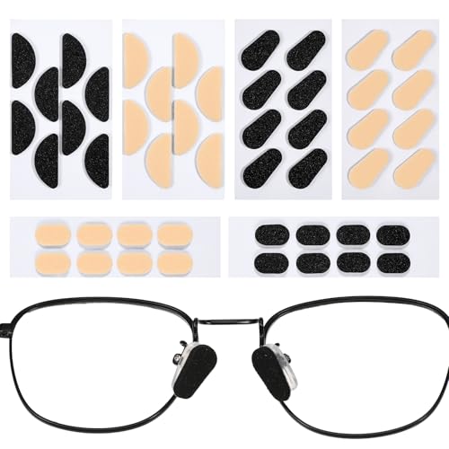 Dplolng 24 Pairs EVA Foam Nose Pads for Glasses,Eyeglasses Nose Pads Non Slip Self-Adhesive Glasses Noses Pad Cushion Eyeglass Noses Pad Soft Cushion for Eyeglasses,Sunglasses