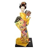 【Materiale Premium】 La statua della bambola geisha è realizzata in tessuto, materiale espanso, che è durevole per la decorazione domestica.