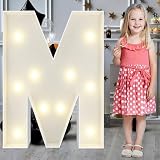3FT Marquee Light Up Letters M, Big Marquee Letter for Baby Shower Birthday Engagement Wedding Marry Me Party Decor Graduation Prom 2026