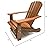 Outdoor Interiors CD3111 Eucalyptus Adirondack Chair and Built In Ottoman
