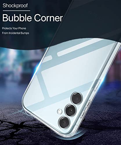 Image of Prolet Silicone Samsung Back Cover Case, Scratch Resistant Protective Crystal Clear Transparent Shock Proof Bumper Back Cover Case for Samsung Galaxy M14 5G-Transparent