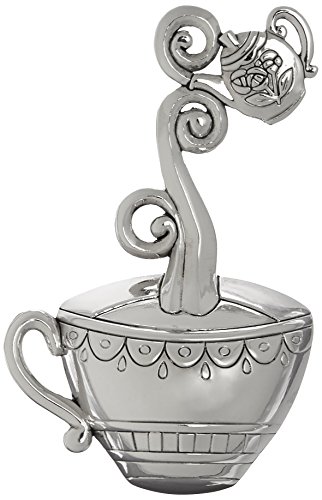 Ganz Zinc, Teacup Spoon Rest, One Size, silver