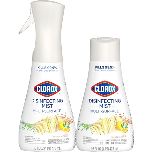 Clorox Disinfecting Mist Sanitizing And Disinfectant Spray, 16 Oz, Lemon And Orange Blossom