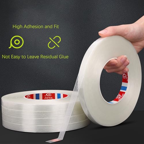 Image of KAIY Strapping Tape 3 Roll Fiberglass Reinforced Packing Tape 1 /2 inch