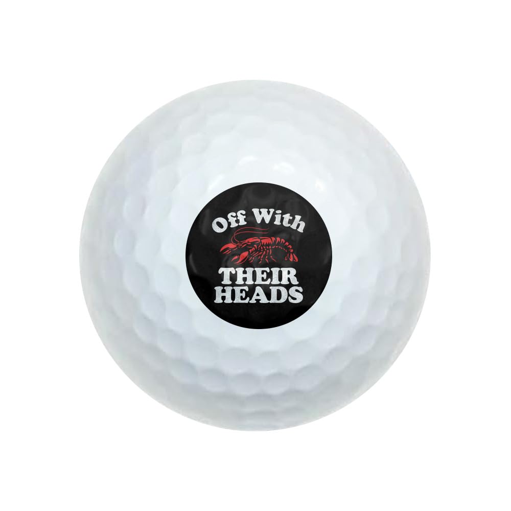 GRAPHICS & MORE Off with Their Heads Crawfish Novelty Golf Balls 3 Pack