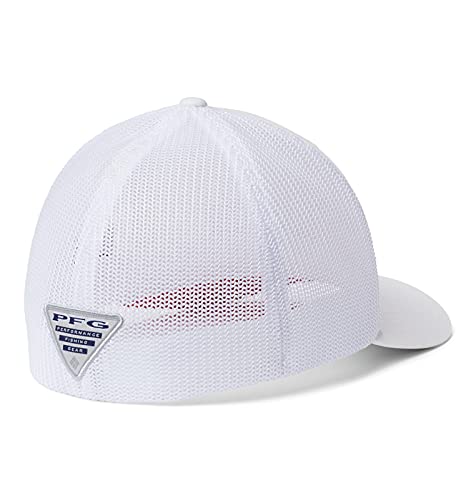 Columbia Unisex Pfg Mesh Ball Cap, White, Vivid Blue, Usa Flag, Small/Medium #TOP5