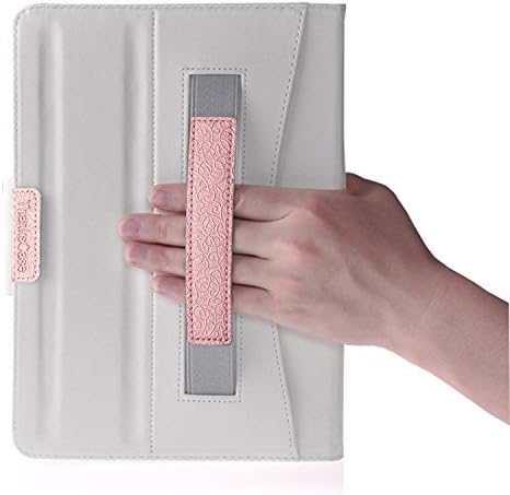 Thankscase Case Compatible for iPad 9.7 inch 2018 2017/ iPad Air, Rotating Case Cover with Stand Build-in Wallet Pocket and Hand Strap for iPad 6th Gen 5th Gen. (Rose Gold)