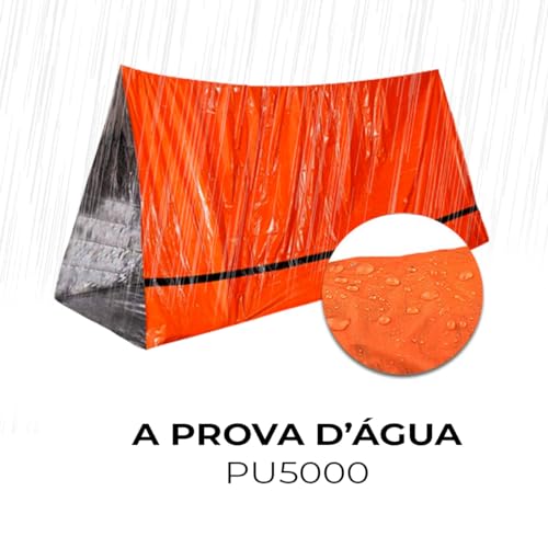 Barraca de Emergência e Cobertor Térmico Bask – Multiuso com Isolante Térmico em Alumínio, Inclui Ap