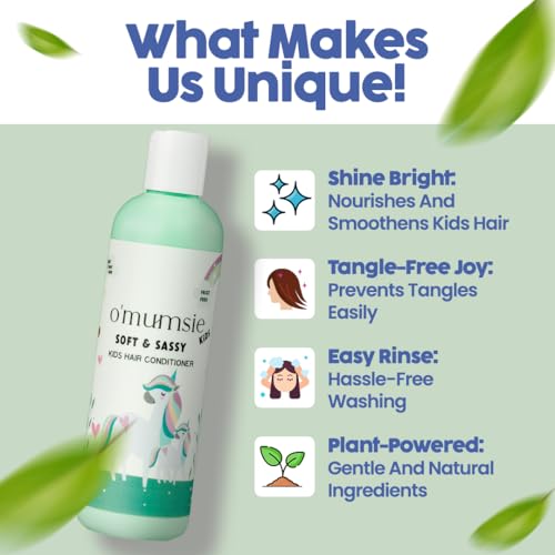 Image of o'mumsie Baby & Kids Hair Conditioner | Gentle & Nourishing, Detangles & Softens, Infused with Natural Ingredients, Safe for Sensitive Scalps - 250ml