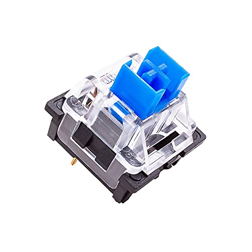 OUTEMU Blue Switches (32 Pack), 3-pin Tactile Clicky 50gf Switches - DIY Replaceable for Mechanical Gaming Keyboard - with 1 Switch Puller