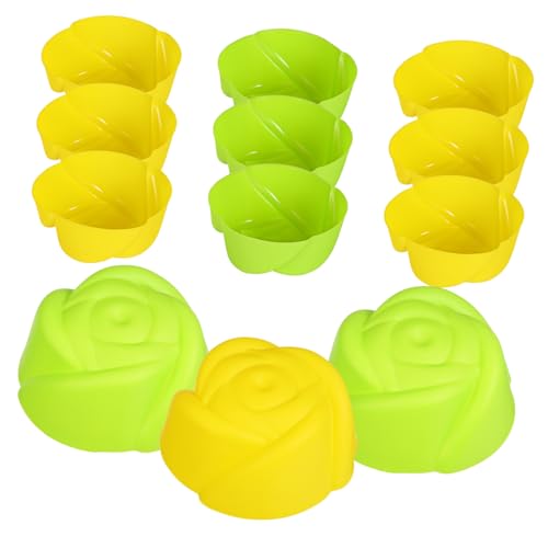Cabilock 12-Piece Silicone Muffin & Cake Molds, Non-Stick