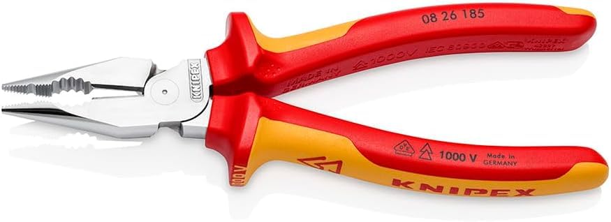 KNIPEX 08 26 185 SB Needle-Nose Combination Pliers Insulated