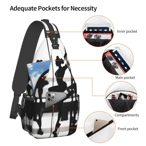 Mochila cruzada deportiva para gimnasio y senderismo unisex miniatura 4