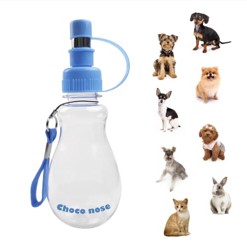 Image of Choco Nose No-Drip Portable Travel Water Bottle for Small Dogs & Cats - Lockable Leak-Proof Design Prevents Spills in Bags & Cars, Outdoor Feeder for Puppies & Toy Breeds, 8 fl oz (C258)