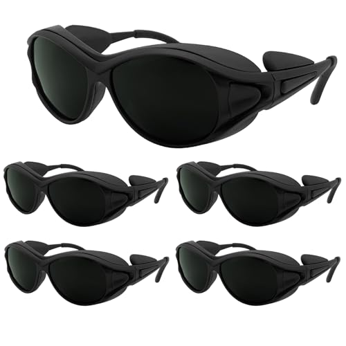 LADYPONYCSC IPL & Red Light Therapy Safety Glasses, Skincare Device Accessories - 100% UV400 & Red Light Blocking, EN207 Certified for Laser/Blue Light Devices | 5-Pack Clinic Bulk Eyewear
