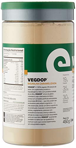 Vegdop Proteína De Ervilha - Baunilha Caramelizada - Pote 450G, Elemento Puro
