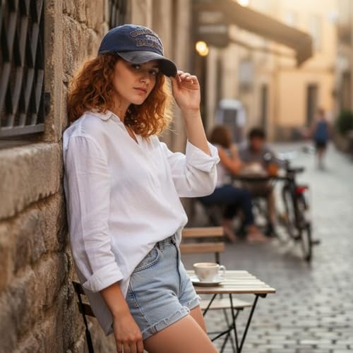 Image of Men's Cotton Baseball Cap, Adjustable Back Closure, Unisex, Casual Style, for Outdoor Lifestyle