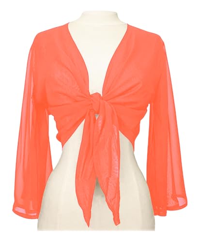 Image of Indian Trendy Women's Flair Wrap Tie Top Chiffon Choli Blouse Belly Dance Gypsy Bolero Shrugs Cardigan