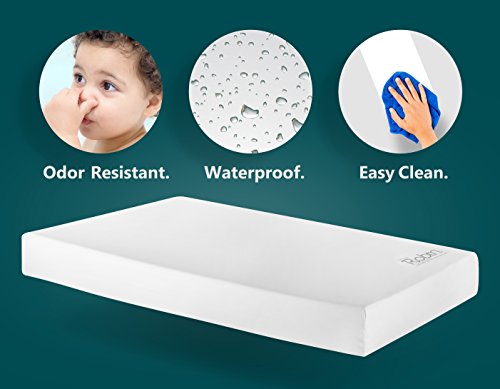 Moonlight Slumber Breathable Dual Sided Baby Crib Mattress. Firm Sided for Infants Reverse to Soft Side for Toddlers Bed. Easy to Clean Waterproof and Odor Resistant (Made in USA. Latest Version).