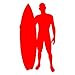 Produktbild Ajcwhml Surfer und Surfbrett Silhouette Surf Wandaufkleber Sport Art Deco Applikation 86cm x 164cm