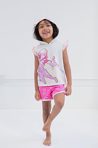 Image of Marvel Spider-Man Girls Cosplay Tank Top and French Terry Dolphin Shorts Outfit Set Toddler to Big Kid Sizes (2T - 14-16)