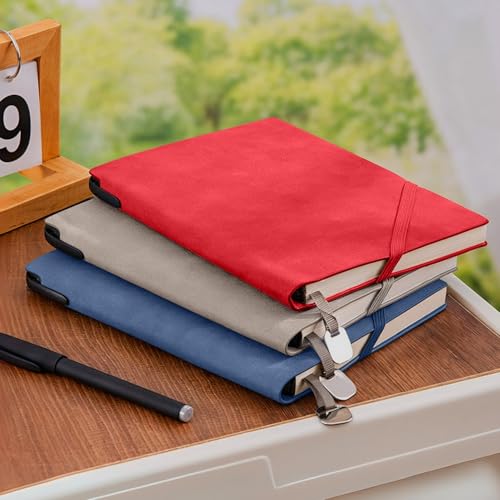 Carnet de notes A5 anti-ratures LOOKIN' FRIDAY rouge 200 pages avec stylo pour bureau