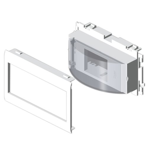 Unex 93649-2 U24X Adaptador para 2 Módulos Din, Blanco, 80 mm Ancho