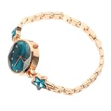 VALICLUD Orologio da Polso da Donna a Forma di Stella Blu, Movimento al Quarzo Preciso, Resistente Agli Schizzi, Design Delicato con Pietre Brillanti, Regalo Compleanno
