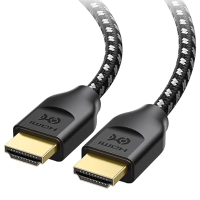 Cable Matters [Ultra High Speed HDMI Certified] Braided 48Gbps 8K HDMI Cable 6.6 ft / 2m with 8K@60Hz, 4K@240Hz and HDR Support for PS5, Xbox Series X/S, RTX3080 / 3090, Apple TV and More in Black