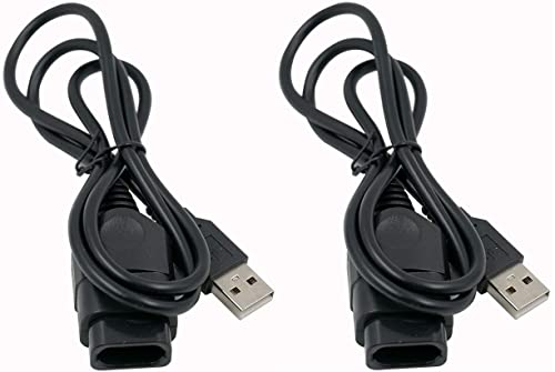 Link-e : 2 X Cable Adaptateur Convertisseur USB Compatible avec Manette de Jeu Originale sur Console Xbox 1er Modèle