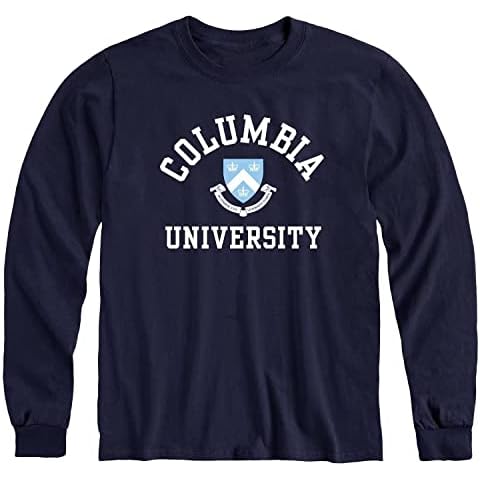 Ivysport Columbia University Lions Long Sleeve T-Shirt, Crest, Navy, Large Size Cover