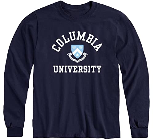 Cotton Long Sleeve T-Shirt with Crest Logo School Color, Unisex