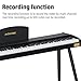 AODSK 88 Keys Digital Piano,Full-size semi weighted key,128 Tones & Rhythms, MIDI/USB Connectivity, Headphone Jack