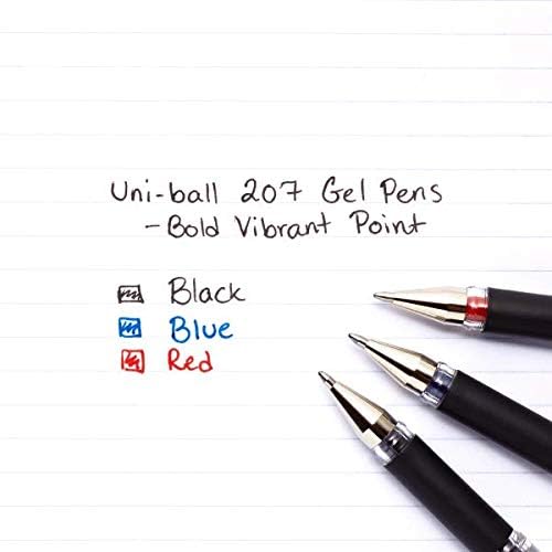 Bolígrafo Uni-Ball 207 Impact Roller Gel Tinta Roja miniatura 6
