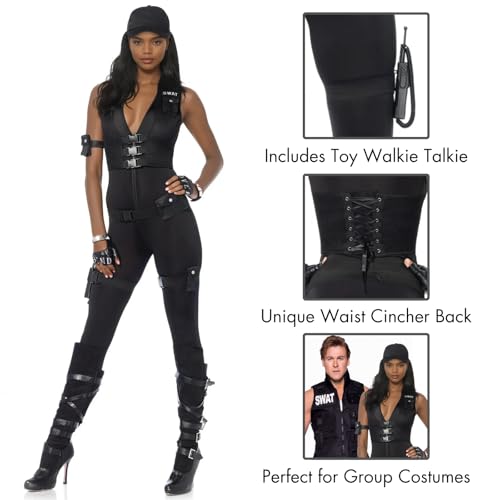 Leg Avenue Commandant Swat Costume Femme Noir Vita M - 3