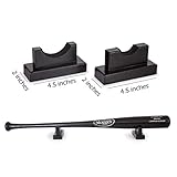 Cypress Sunrise Baseball Bat Display Holder Rack Mount for Table or Desk- Replaces Case or Stand -...